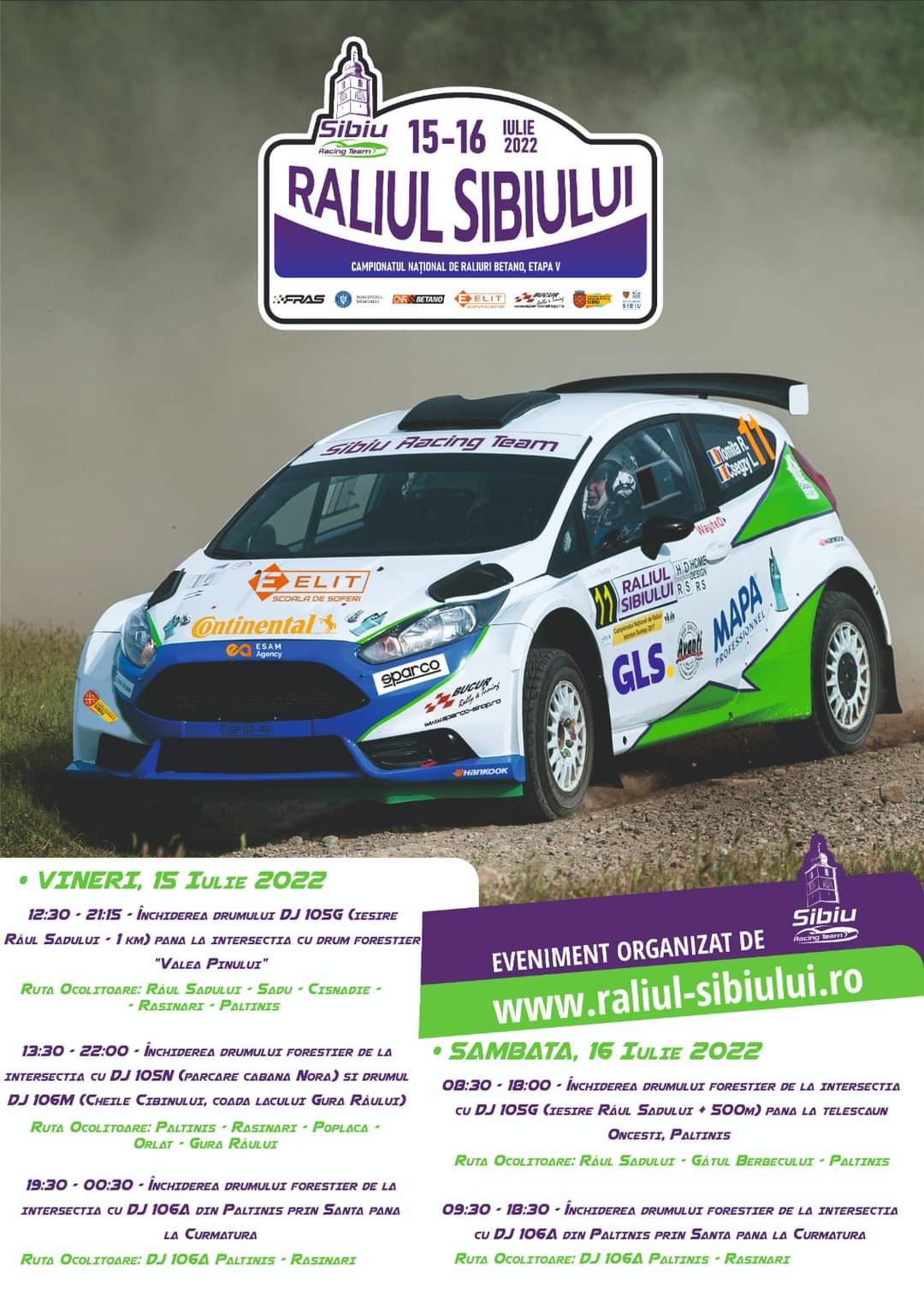 Raliul Sibiului restrictii de trafic