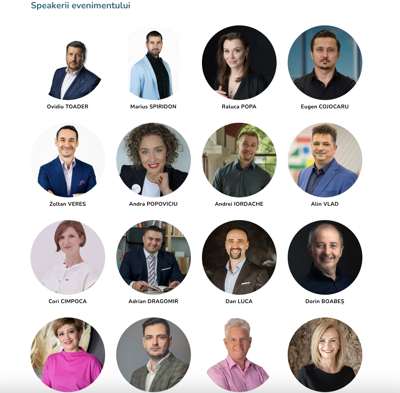 speakeri conferinta