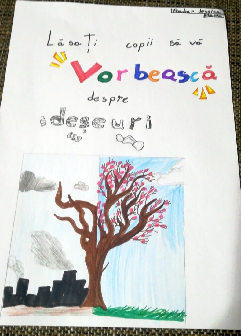 FOTO Lăsați elevii Sibiului să vă vorbească despre deșeuri. Și priviți-le desenele!
