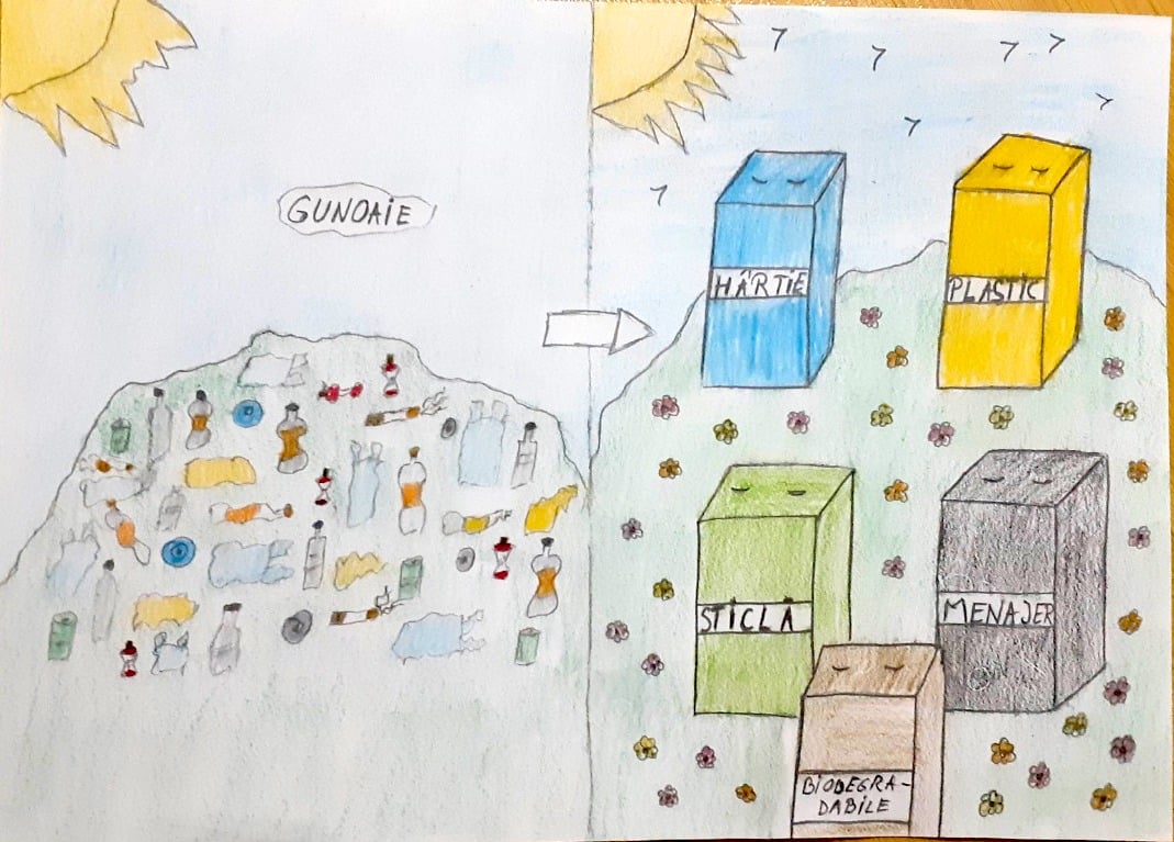 FOTO Lăsați elevii Sibiului să vă vorbească despre deșeuri. Și priviți-le desenele!