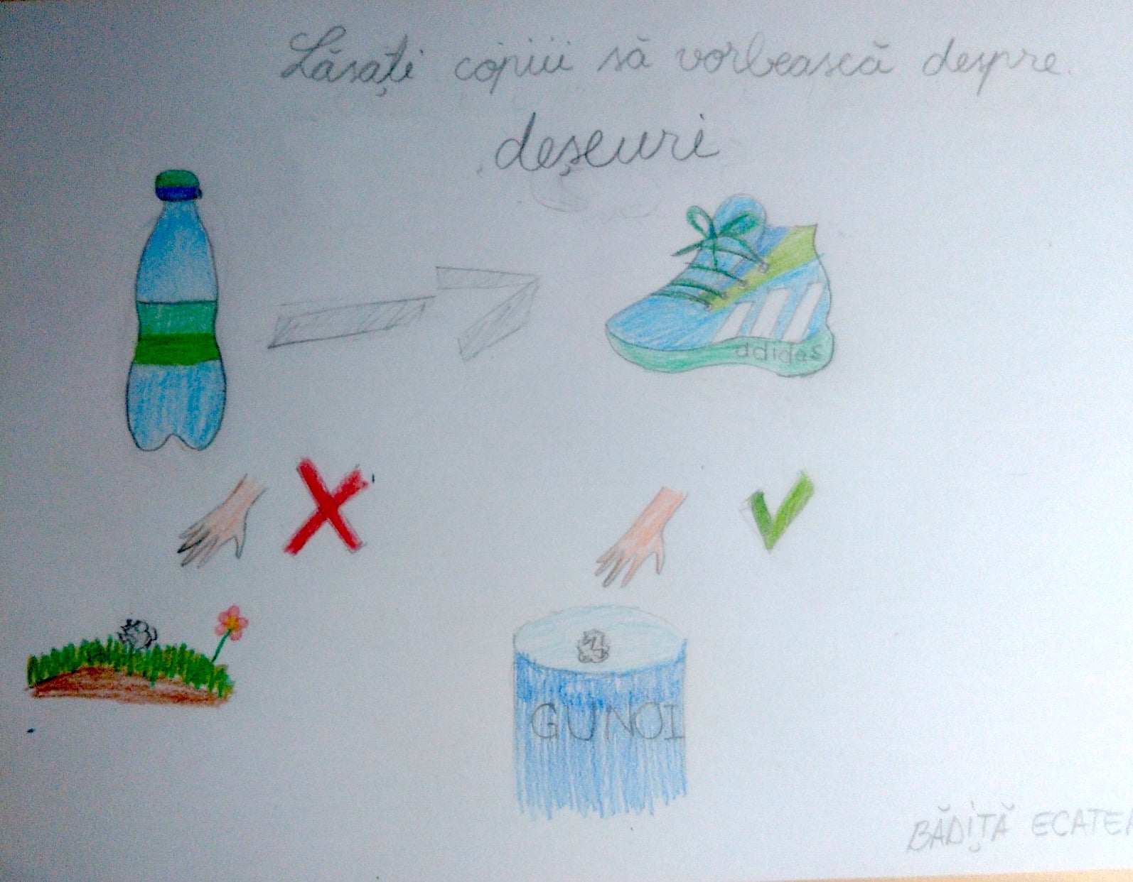 FOTO Lăsați elevii Sibiului să vă vorbească despre deșeuri. Și priviți-le desenele!