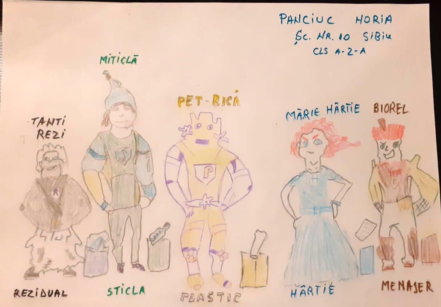 FOTO Lăsați elevii Sibiului să vă vorbească despre deșeuri. Și priviți-le desenele!