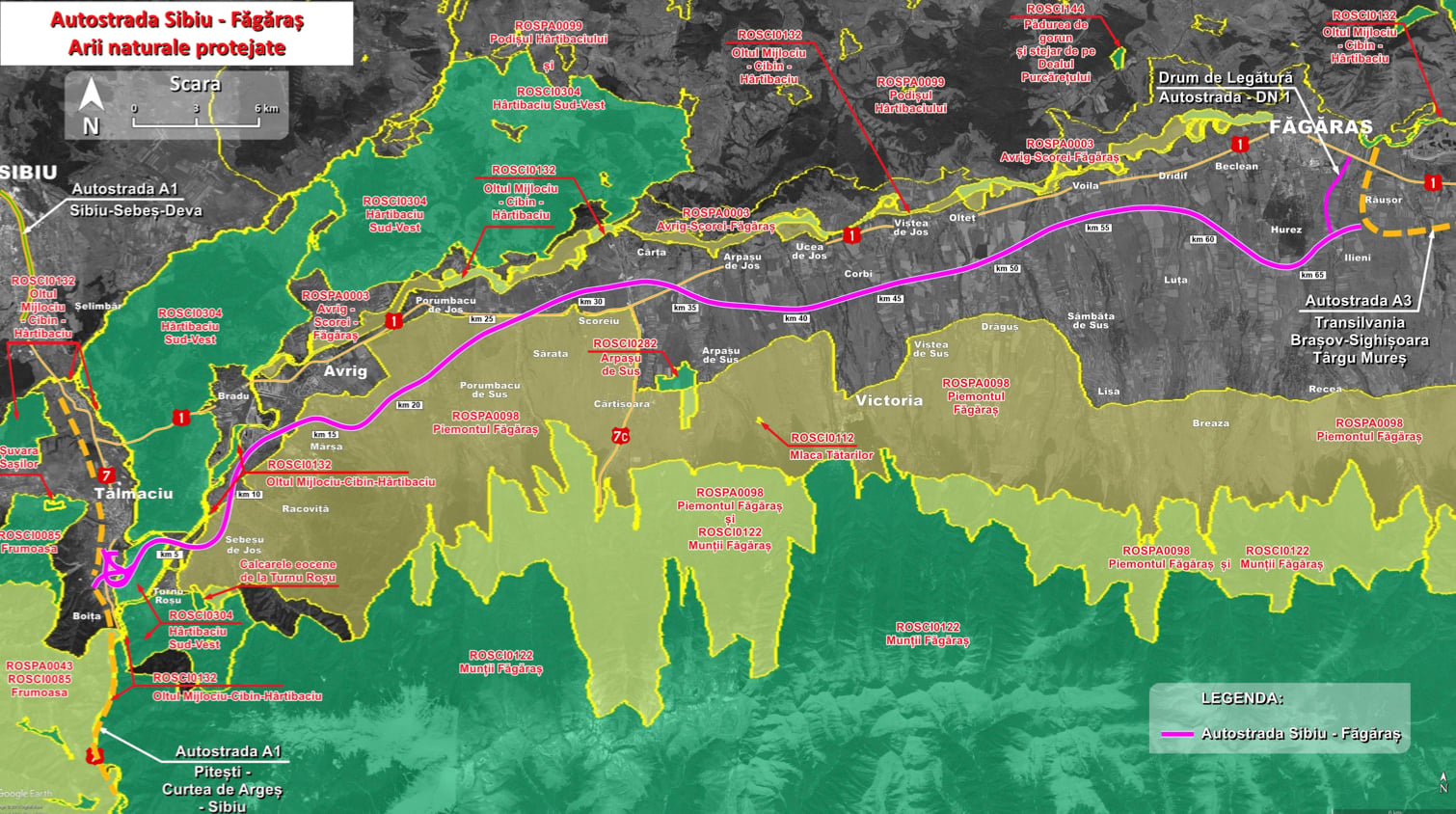 A treia autostradă a Sibiului, de la Boița spre Făgăraș, în consultare publică. Termen: 15 martie
