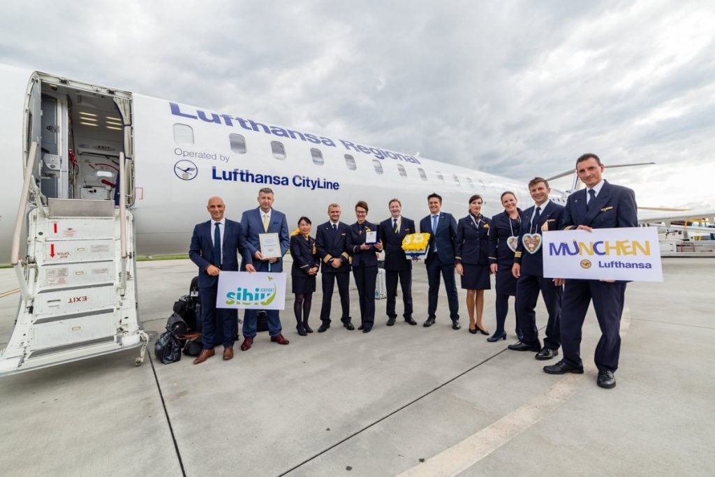 Lufthansa operează zboruri între Siibiu și Munchen de 19 ani. Sursa foto: AIS