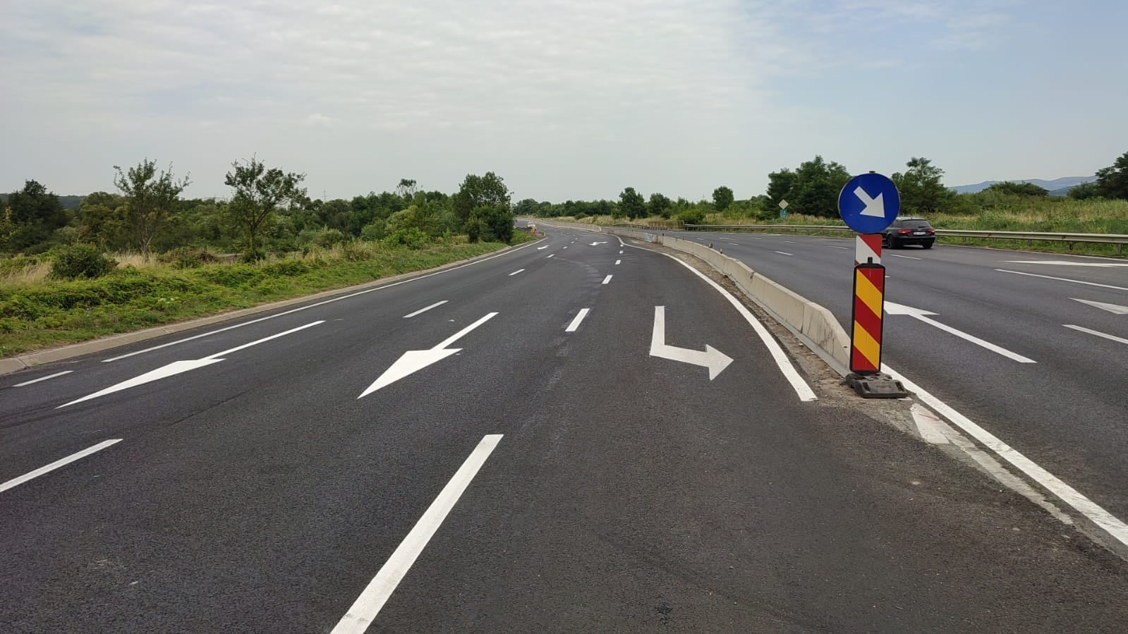 FOTO - Direcția de Drumuri a finalizat asfaltarea și marcajele între Sibiu și Veștem: 15 km nou nouți