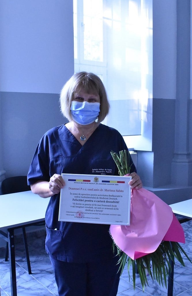 Spitalul Militar pierde unul dintre cei mai vechi medici. Conf. univ. dr. Mariana Sabău s-a pensionat