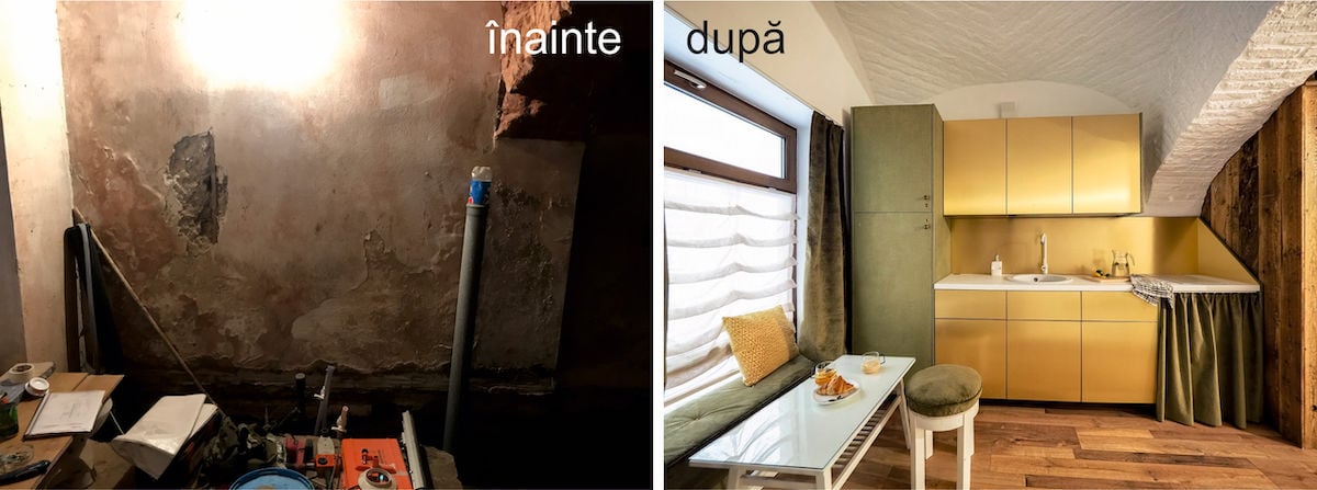 FOTO Și ruinele pot fi salvate. 2.000 de euro pe metru pătrat să faci o locuință dintr-o văgăună din centrul Sibiului