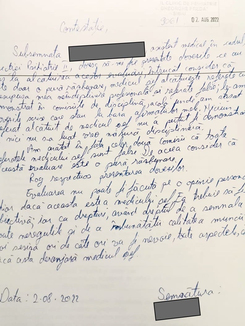 document psihiatrie