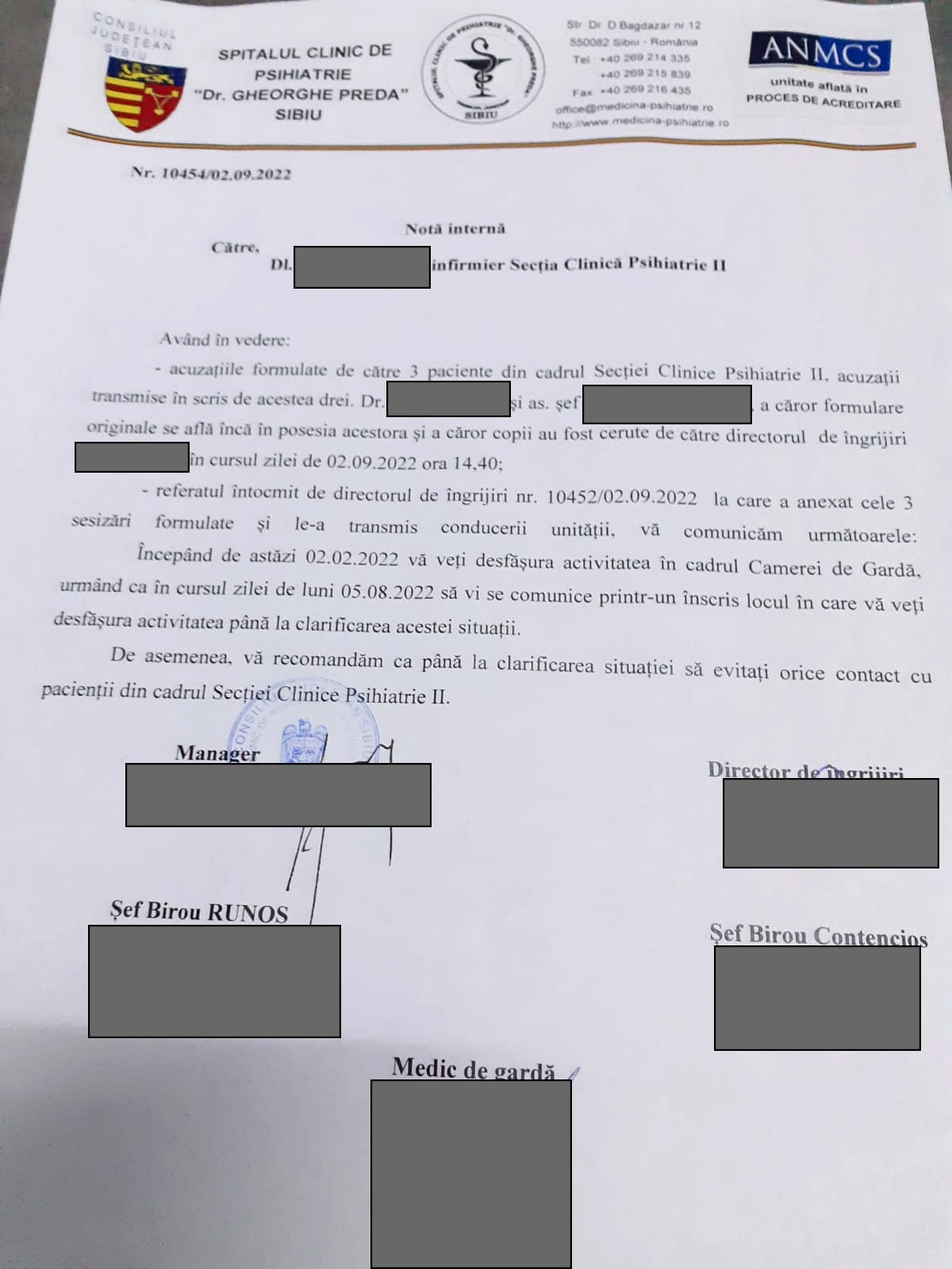 document psihiatrie