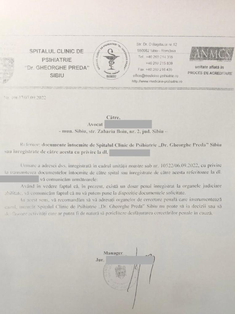 document psihiatrie