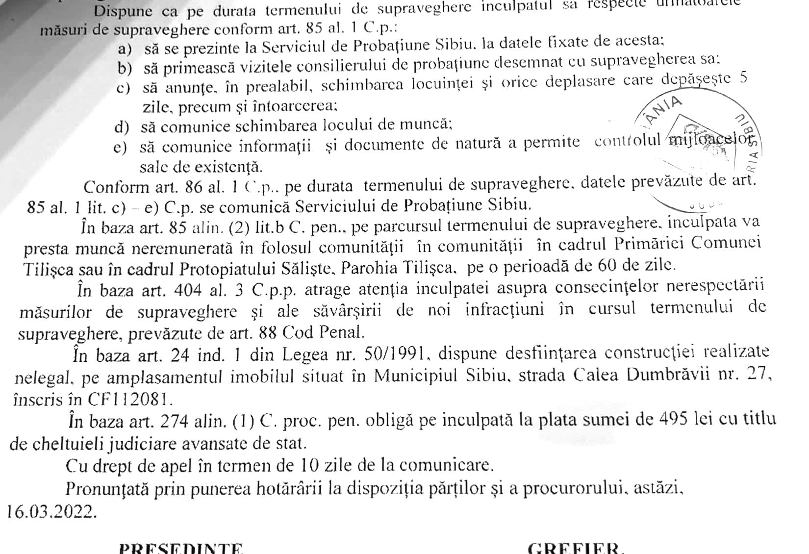 Premieră în Sibiu: o vilă construită ilegal va fi demolată. Beneficiarul a fost condamnat la închisoare cu suspendare