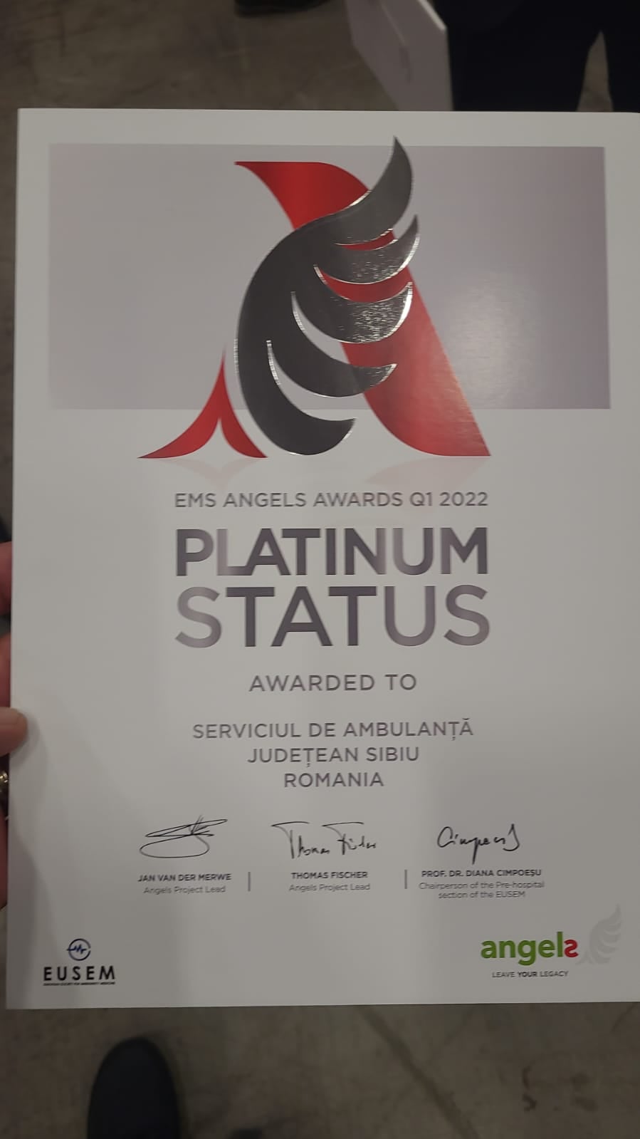 Ambulanța Sibiu a fost premiată la Berlin