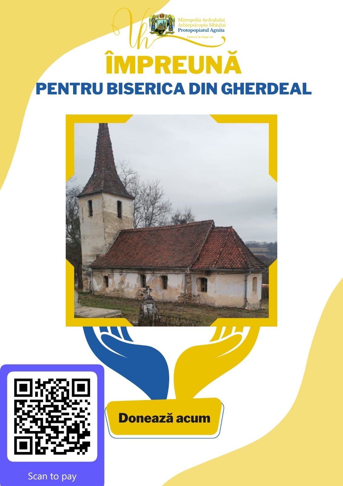 Biserica monument din Gherdeal, satul cu 15 locuitori din județul Sibiu, trebuie să fie salvată: „Are componente artistice de importanță deosebită”