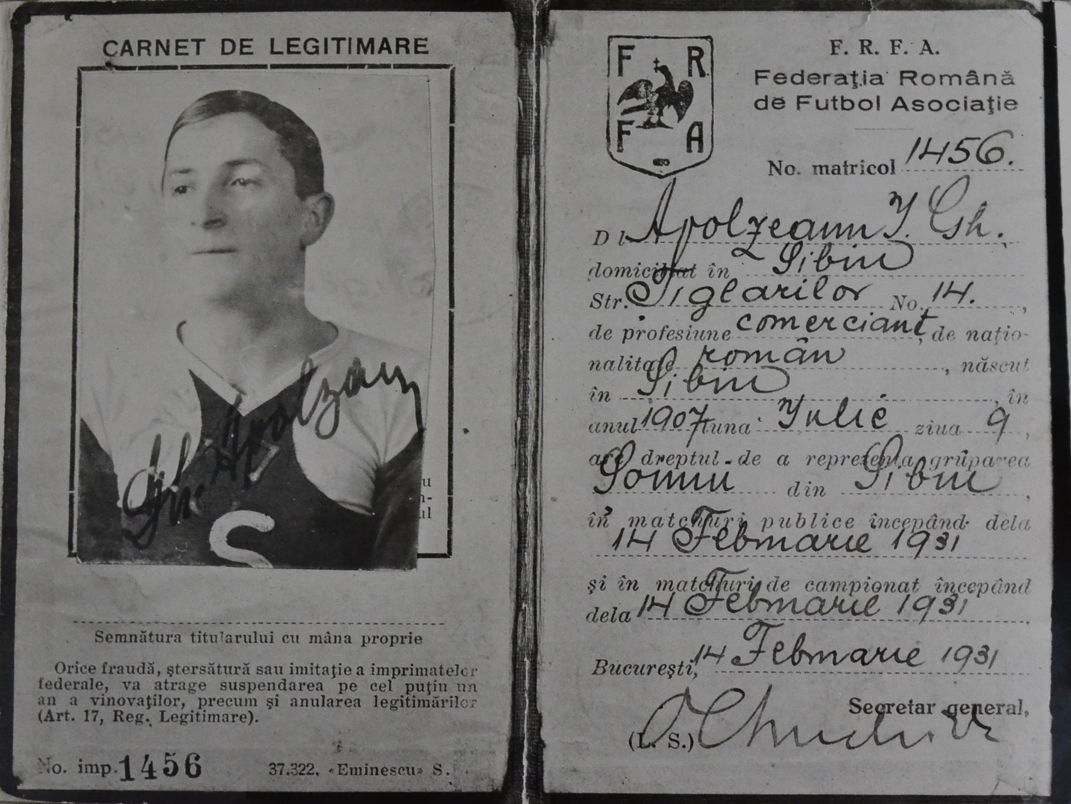 „Șoimii Sibiu”: O călătorie în imagini prin istoria echipei de fotbal. Cea mai veche fotografie prezentată datează din 1921