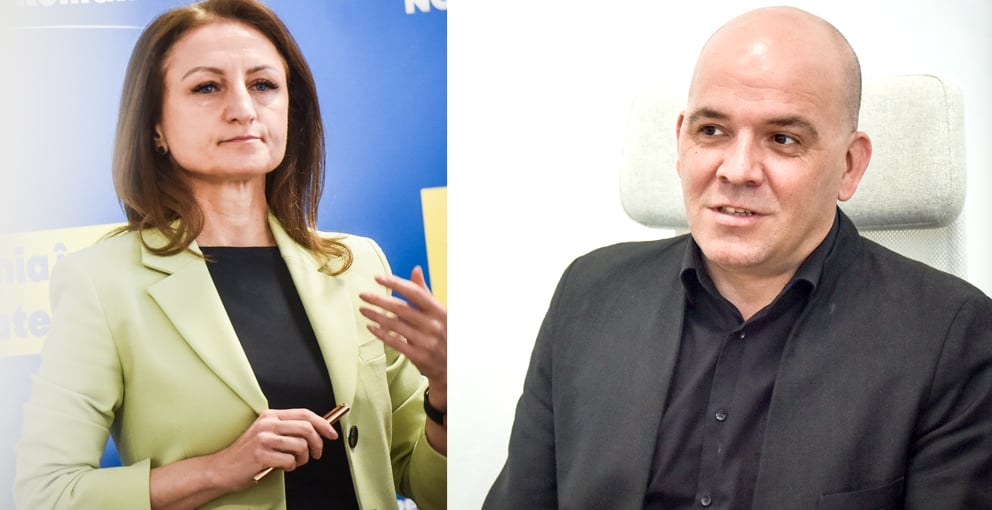 Danniela Cîmpean, președinta CJ Sibiu, cere aleșilor județeni să constate că Cristian Lupeș, managerul Filarmonicii, este posibil să fi produs un prejudiciu de cel puțin 75.000 de lei. Foto: colaj turnulsfatului.ro