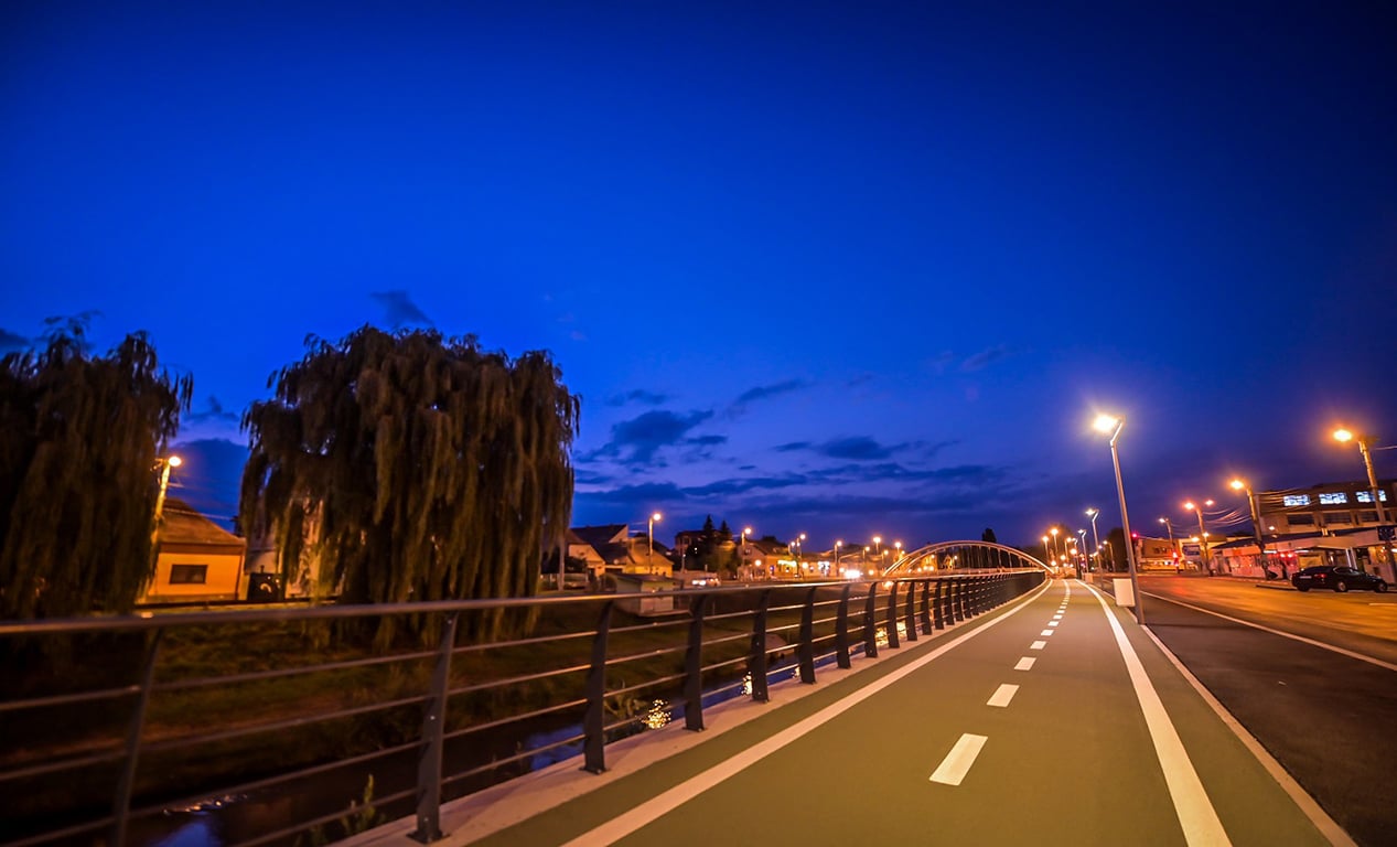 Fotografii spectaculoase cu noua pistă de biciclete a Sibiului. A fost inaugurată vineri