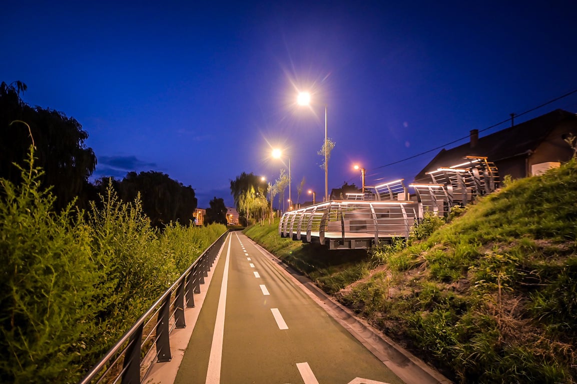 Fotografii spectaculoase cu noua pistă de biciclete a Sibiului. A fost inaugurată vineri