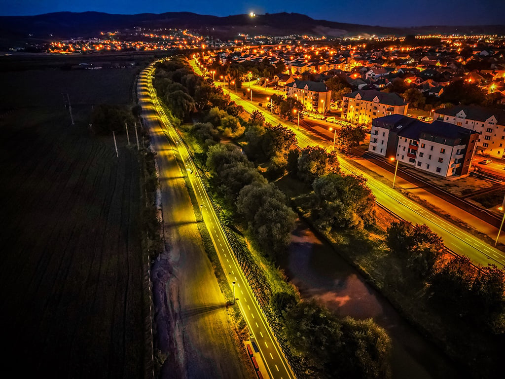 Fotografii spectaculoase cu noua pistă de biciclete a Sibiului. A fost inaugurată vineri