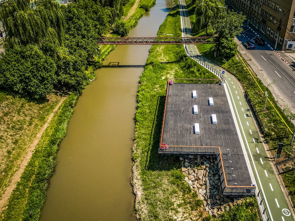 Fotografii spectaculoase cu noua pistă de biciclete a Sibiului. A fost inaugurată vineri