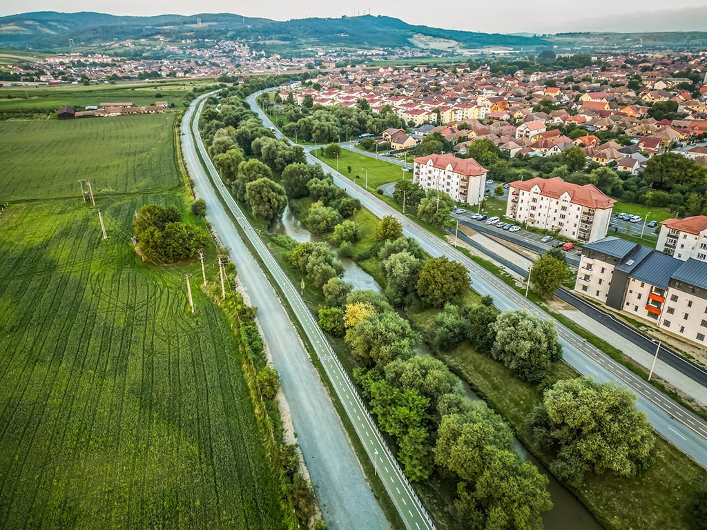 Fotografii spectaculoase cu noua pistă de biciclete a Sibiului. A fost inaugurată vineri