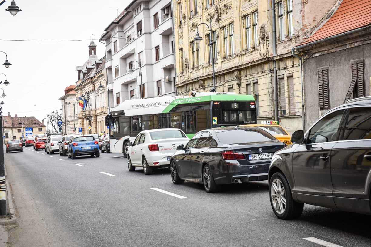 Cele mai zgomotoase străzi din Sibiu. Planurile Primăriei până în 2035 și care sunt zonele de liniște din oraș