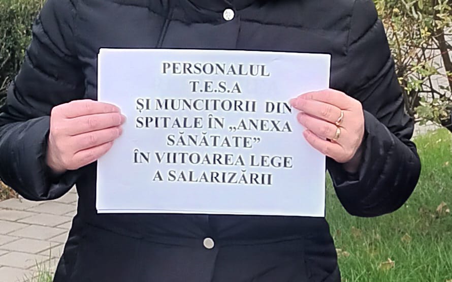 Proteste spontane în Sibiu la TBC și Psihiatrie. Personalul TESA anunță blocarea salariilor în spitale în luna decembrie
