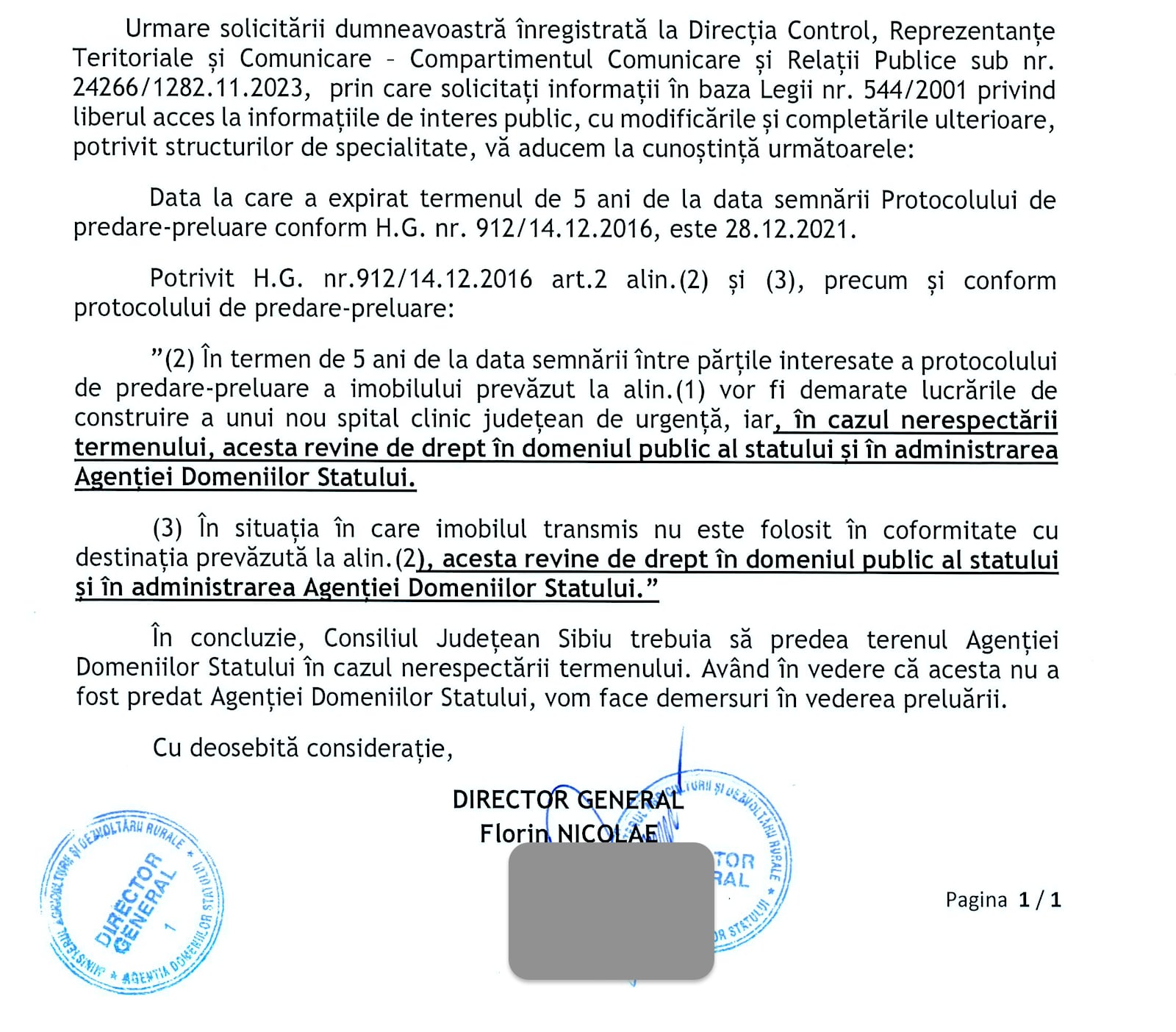 Daniela Cîmpean: nu există motiv ca ADS să ia înapoi terenul noului spital, demararea lucrărilor a început. Directorul ADS: așteptăm documente