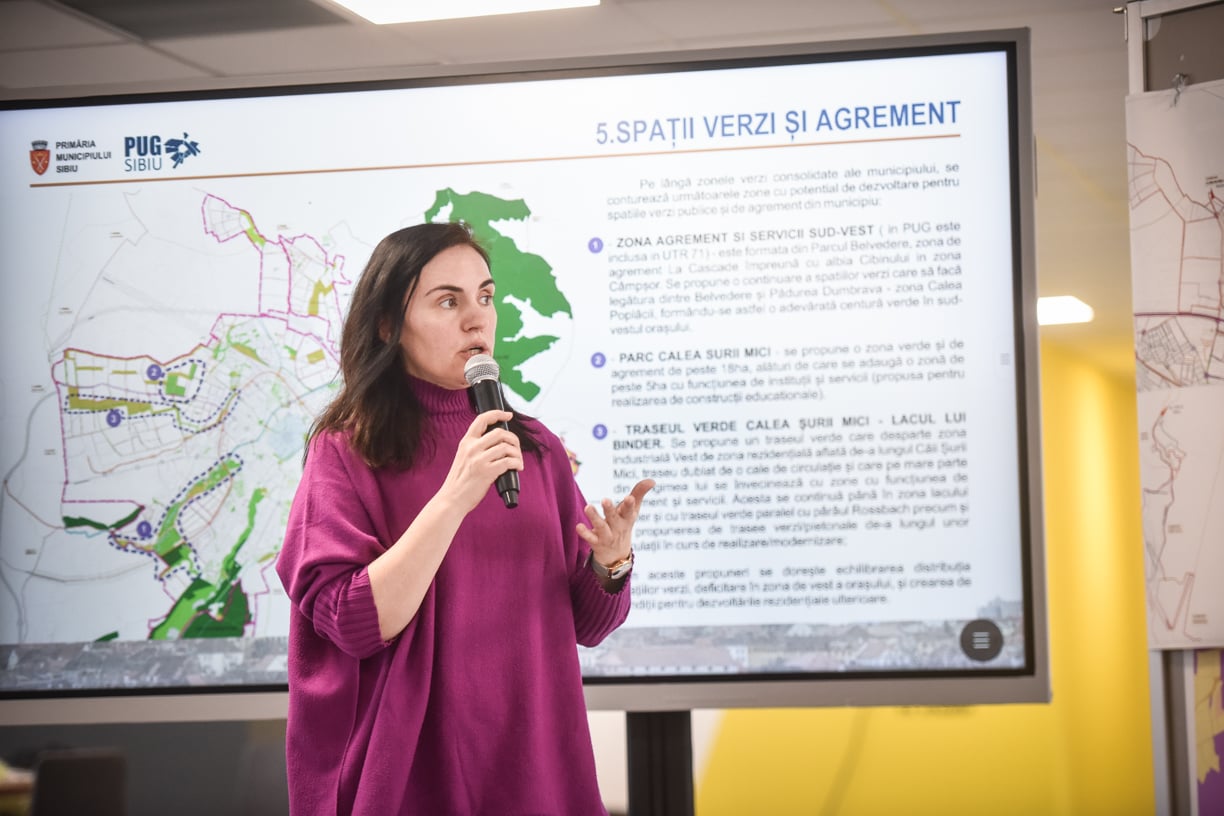 Noul PUG al Sibiului: „centre periferice” în cartiere, 134 ha de spații verzi noi, traseu inelar din Ogorului până în Gușterița. Primele observații ale arhitecților invitați la consultări