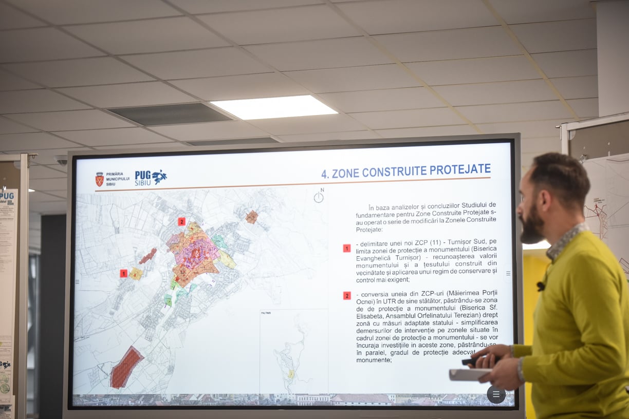 Noul PUG al Sibiului: „centre periferice” în cartiere, 134 ha de spații verzi noi, traseu inelar din Ogorului până în Gușterița. Primele observații ale arhitecților invitați la consultări