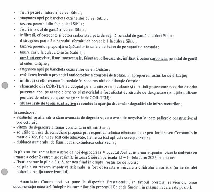 CNAIR a atribuit contractul pentru avizarea reparațiilor la cel mai înalt viaduct rutier din România, cel de la Aciliu, aflat în „degradare avansată”