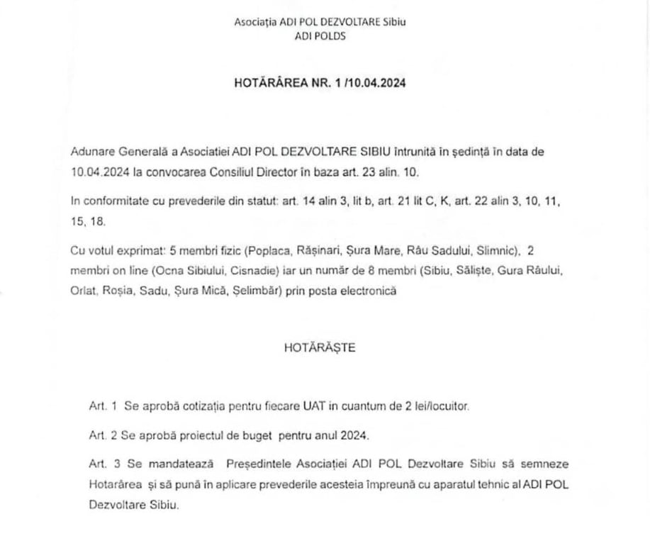2 lei per locuitor. Contribuția municipiului Sibiu la bugetul zonei metropolitane este de 325.948 de lei