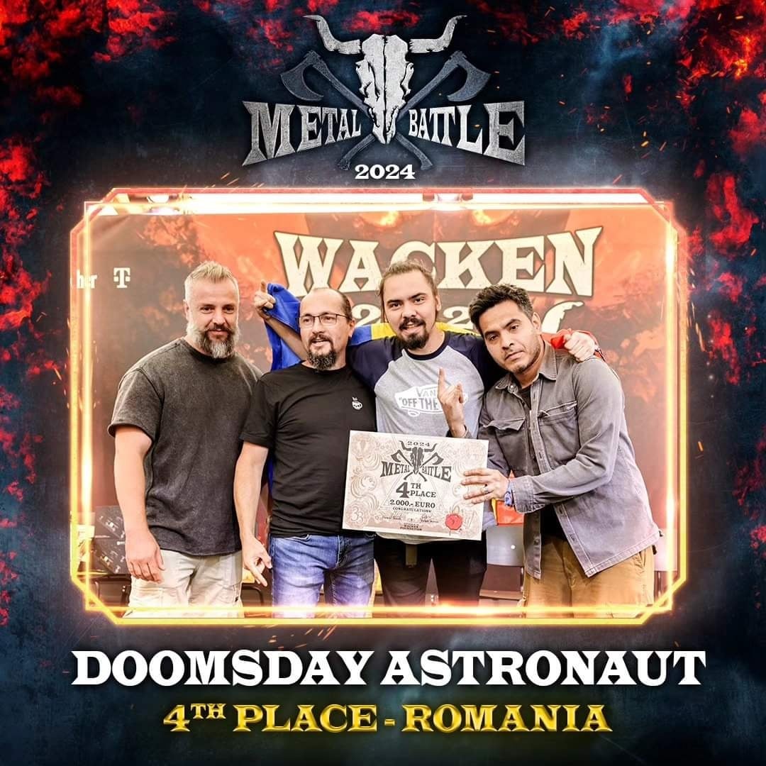 Doomsday Astronaut a devenit a doua trupă din Sibiu premiată la Wacken Open Air, cel mai mare festival de rock din lume