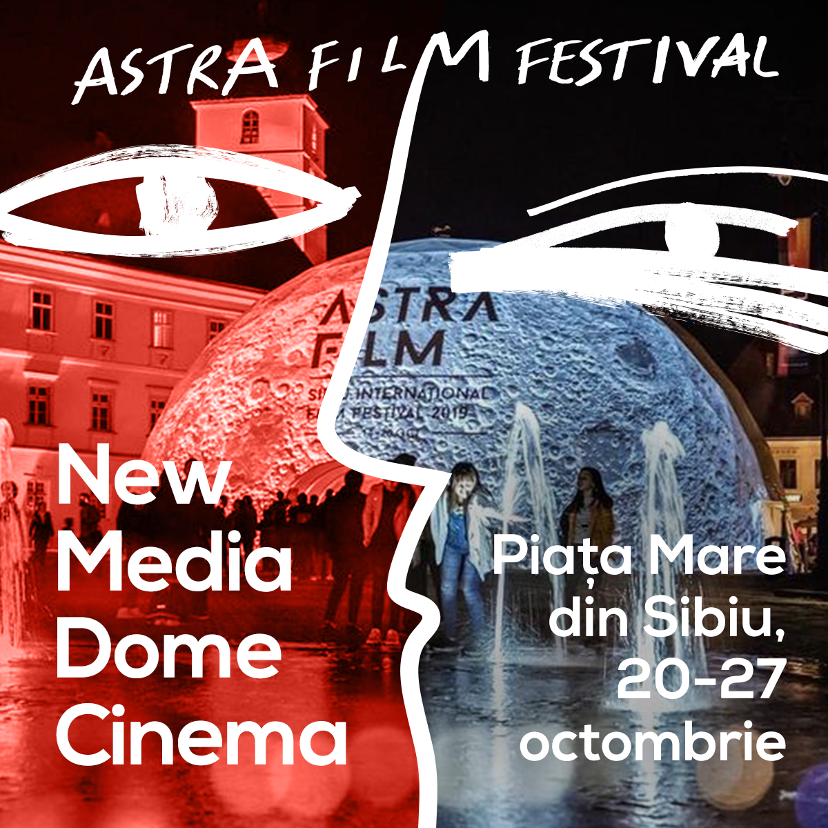 Cinema Dome la Astra Film Festival. Spectacol imersiv cu imagini rare și hituri de legendă ale trupelor Queen și Pink Floyd în Piața Mare din Sibiu