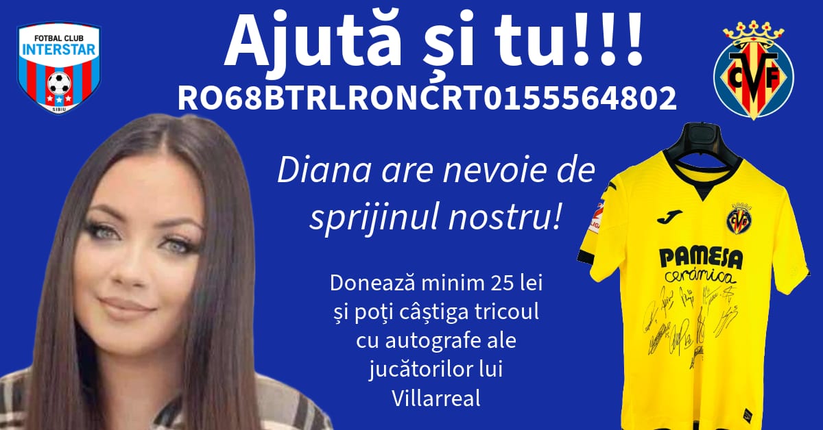 O tânără mamă are nevoie de ajutor în lupta cu cancerul. Un tricou original semnat de jucătorii Villarreal CF poate fi câștigat de donatori