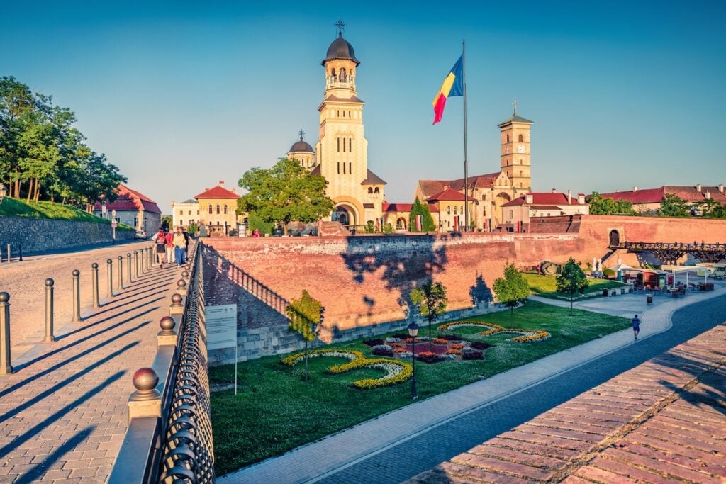 Attractive,Evening,View,Of,Bell,Tower,Of,Reunification,Cathedral,,Fortified