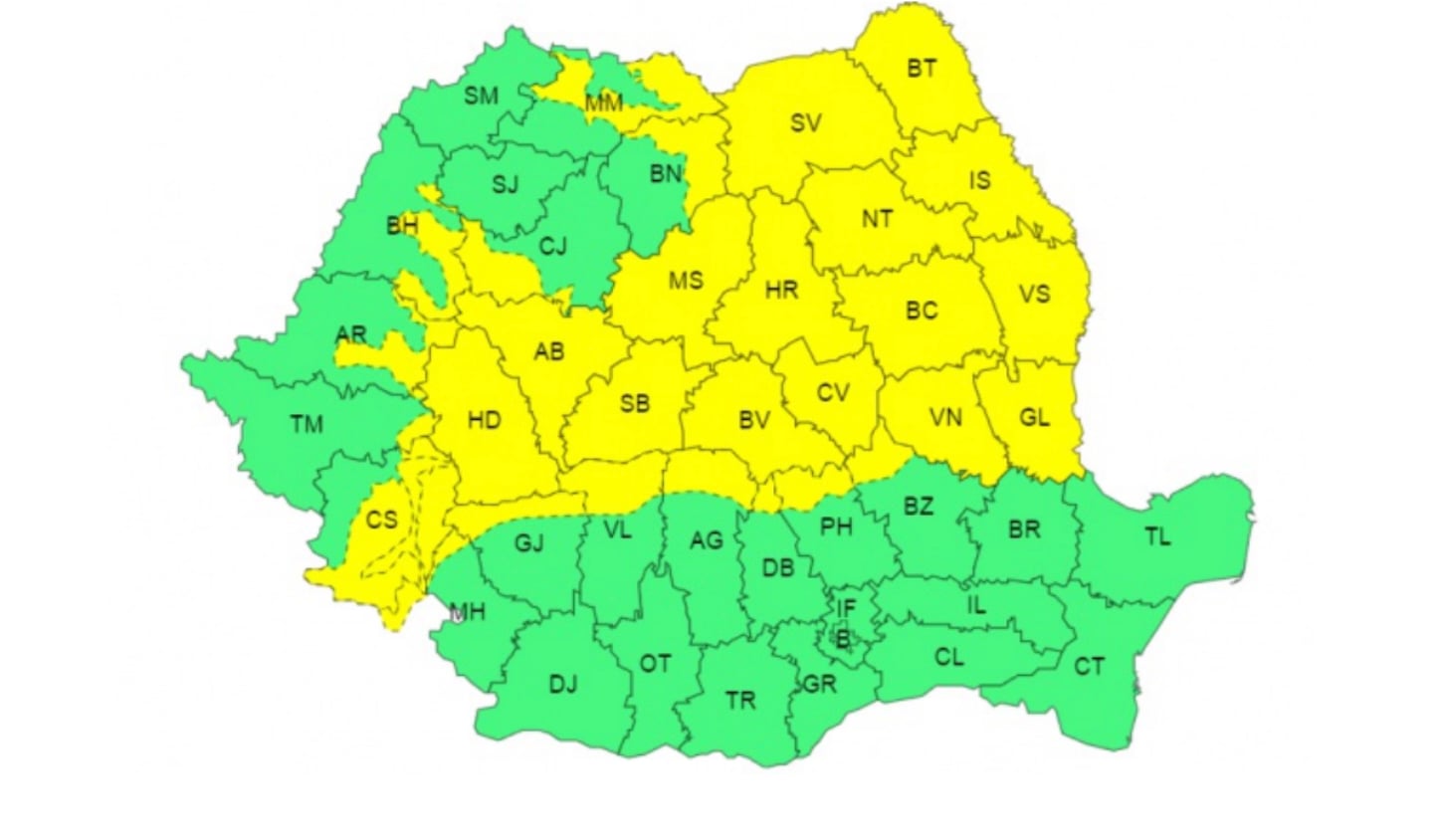 Cod galben de ninsoare în Sibiu, începând cu această seară