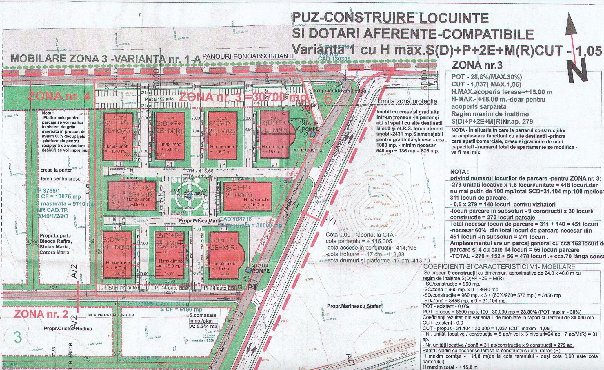 Proiectul imobiliar din Veteranilor are undă verde: zece blocuri, 320 de apartamente, aproape 600 de locuri de parcare. Protecția față de autostradă, asigurată prin vegetație de talie medie și înaltă