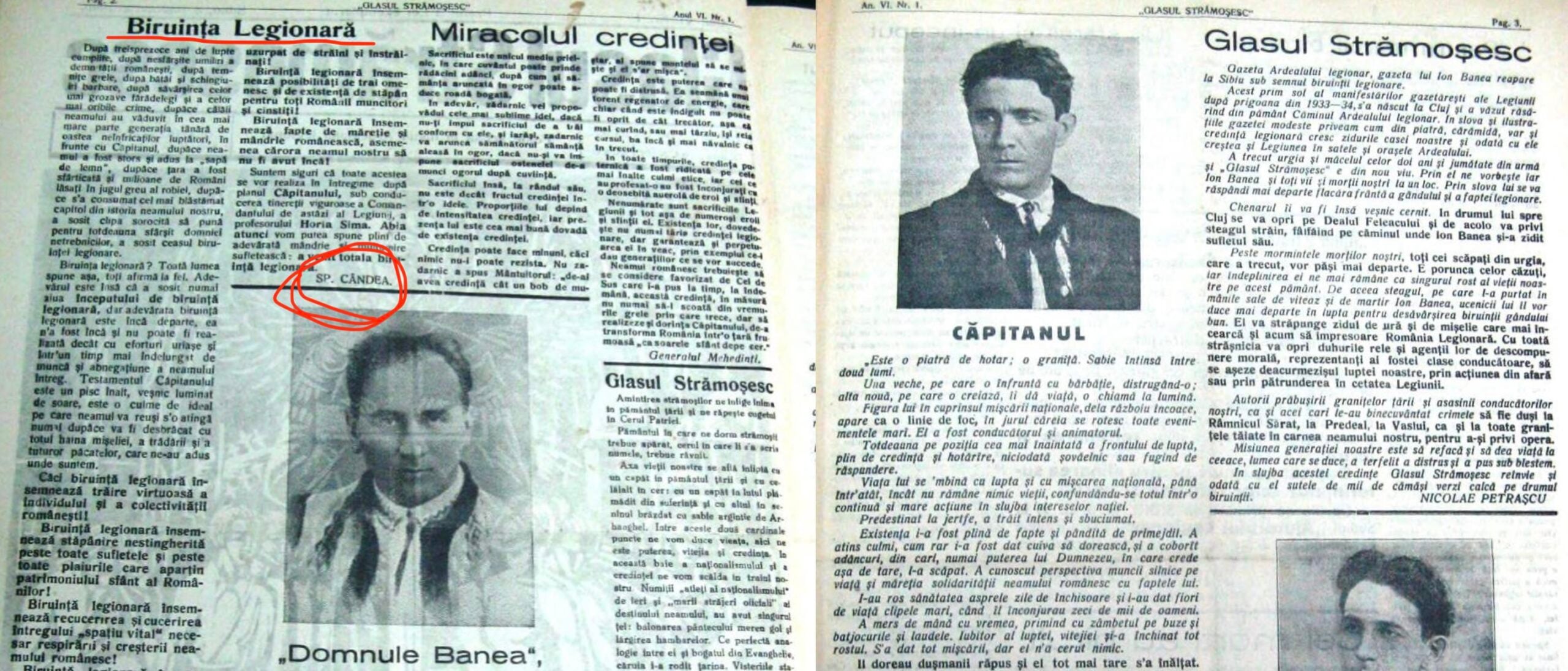 Lider al legionarilor sibieni, onorat post-mortem: o sală a Facultății de Teologie îi poartă numele. Spiridon Cândea a scos un ziar legionar, a păstrat arhiva mișcării și a fost informator al Securității