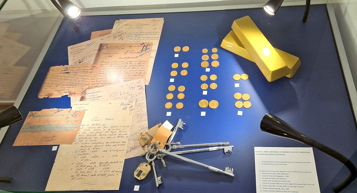 Campanie internațională ajunsă la Sibiu: istoria Tezaurului cu 91,5 tone de aur, confiscat ilegal de ruși, expusă de către BNR. „Acest aur era acoperirea emisiunii de bancnote”