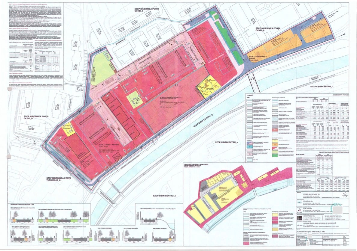 Proiectul imobiliar de pe malul Cibinului, propus pentru zona Flaro-Mondex, a ajuns în Consiliul local. Clădiri cu șase etaje, trei străzi noi, o pasarelă și peste 600 de locuri de parcare