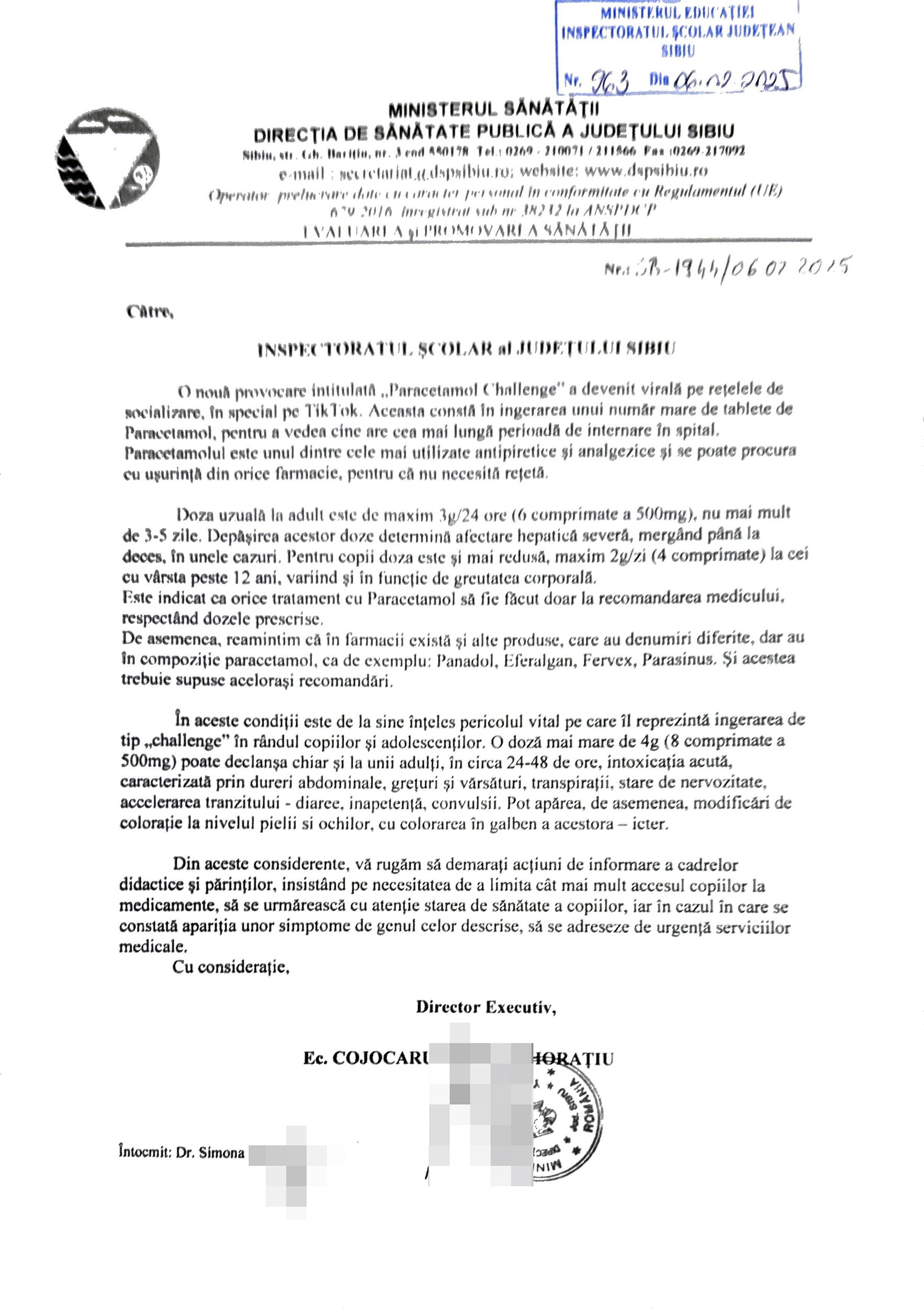 Spitalul de Pediatrie Sibiu este în alertă după ce o provocare pe TikTok încurajează adolescenții să ia doze mari de Paracetamol. „Este o problemă de sănătate gravă”
