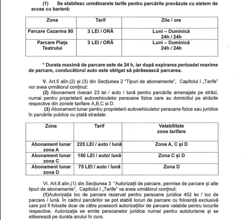 Primăria Sibiu propune scumpirea parcărilor cu 50%: trei lei pe oră în zona A, 15 lei pe zi, 225 de lei pe lună. Prin SMS și aplicație va fi mai ieftin