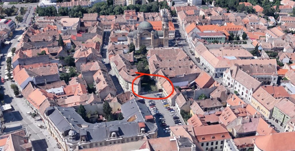 Amplasamentul terenului în discuție. Foto: Google Earth
