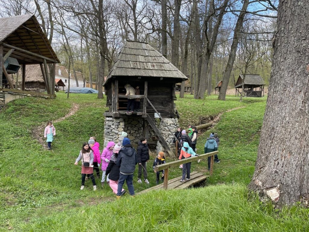 Activitate la Muzeul ASTRA în cadrul proiectului „Școala la Muzeu”. Foto: Primăria Sibiu