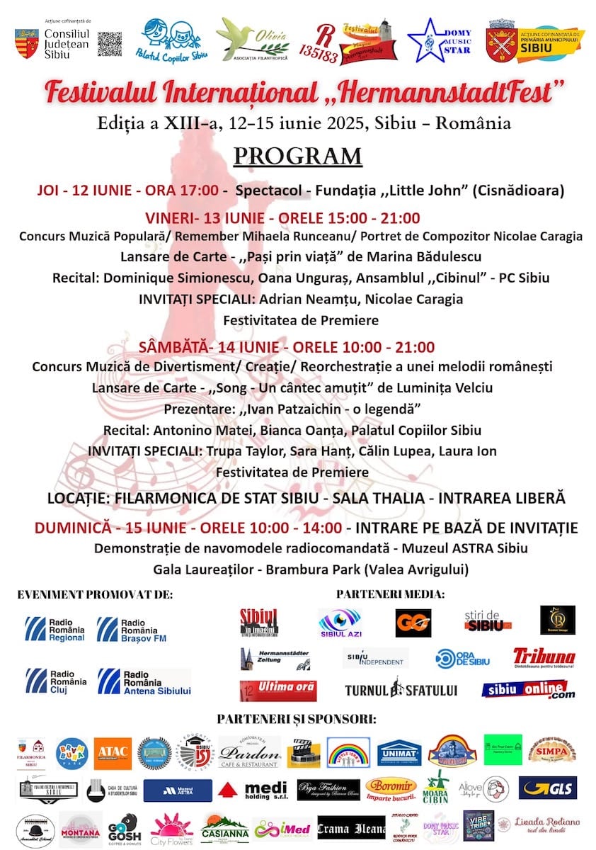 Ce facem în weekend? Festivaluri în Orașul de Jos și pe strada Arhivelor, HermannstadtFest și finala Cupei României - Etapa Județeană Sibiu