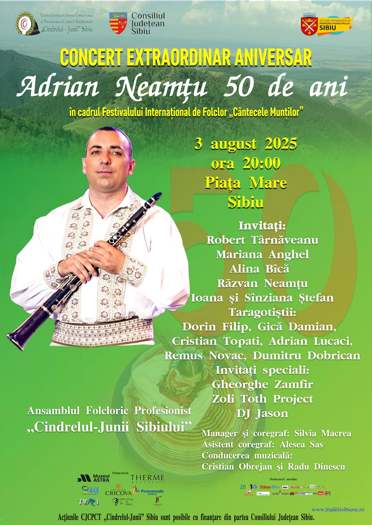 Sibiul devine pentru câteva zile capitală a folclorului internațional, în cadrul Festivalului CÂNTECELE MUNȚILOR