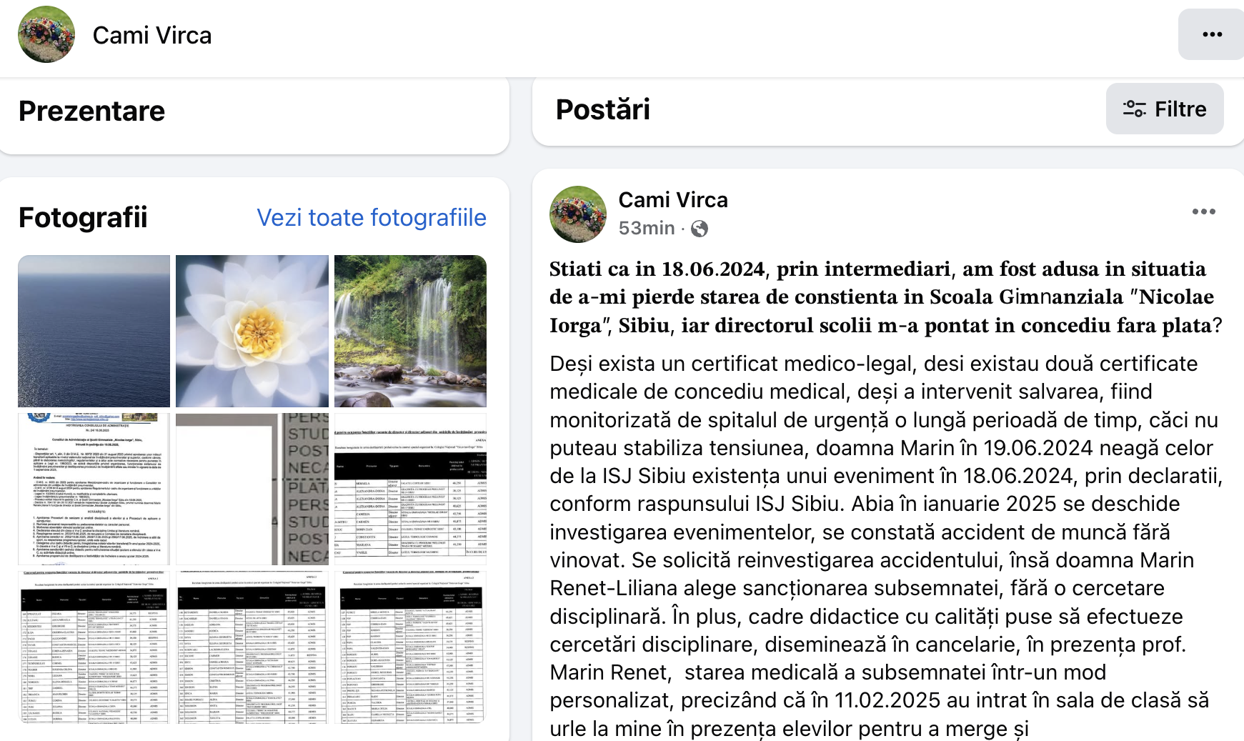 Dispută între profesoara de română Camelia Virca și conducerea școlii „Nicolae Iorga” din Sibiu. ISJ investighează