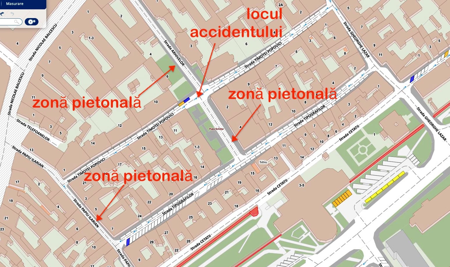 Primăria Sibiu va discuta cu polițiștii despre intersecția din centrul istoric în care a fost accidentat mortal un copil de doi ani: „Pentru creșterea siguranței pietonilor”