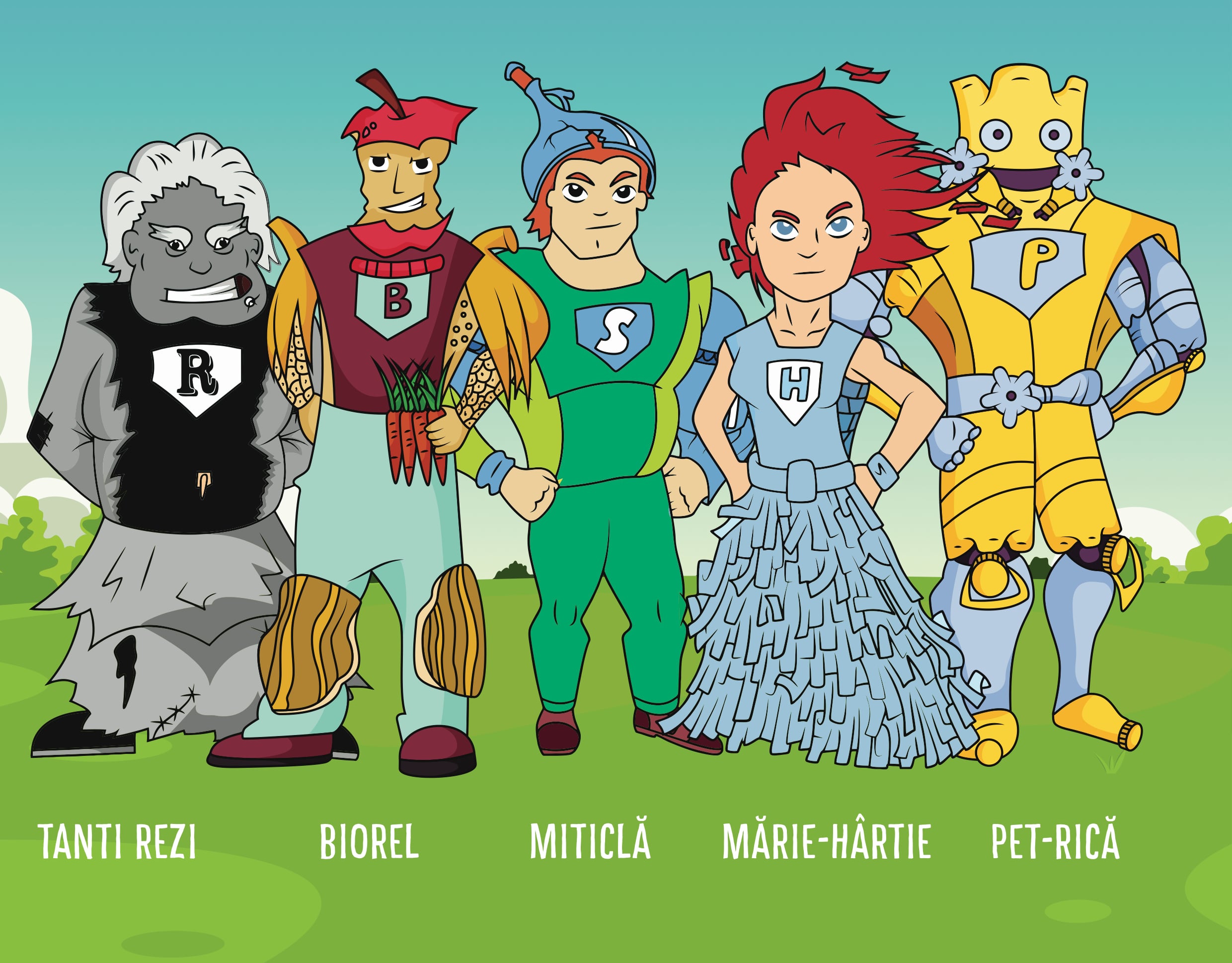 Super-eroii reciclării sunt cinci la număr. Care este preferatul tău?