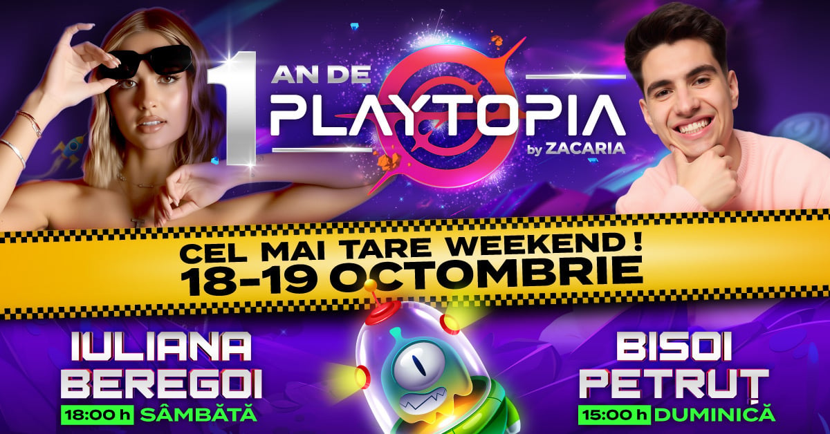 Playtopia aniversează 1 an de distracție cu un weekend plin de surprize!